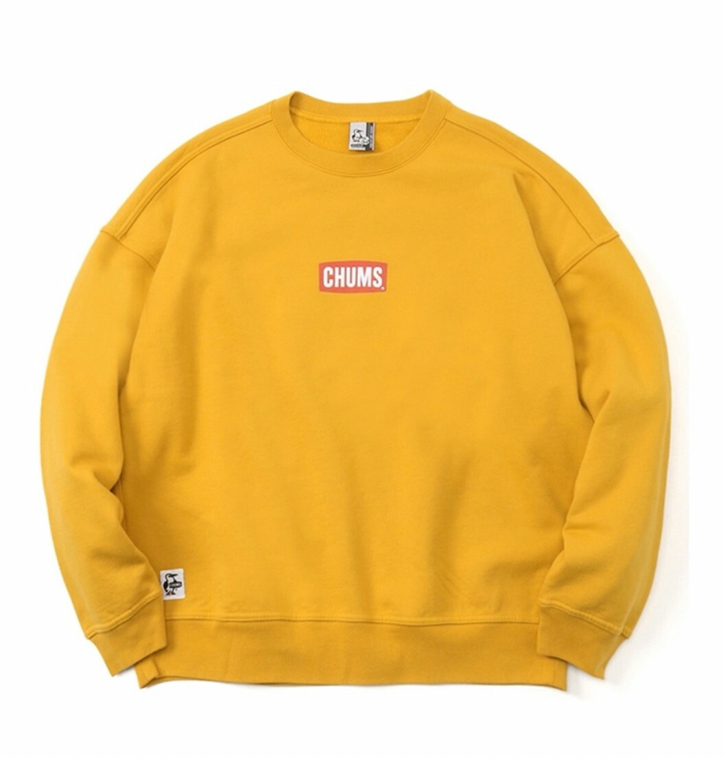 CHUMS Oversized Mini Logo Crew Top 男 圓領套頭衫 黃Declu