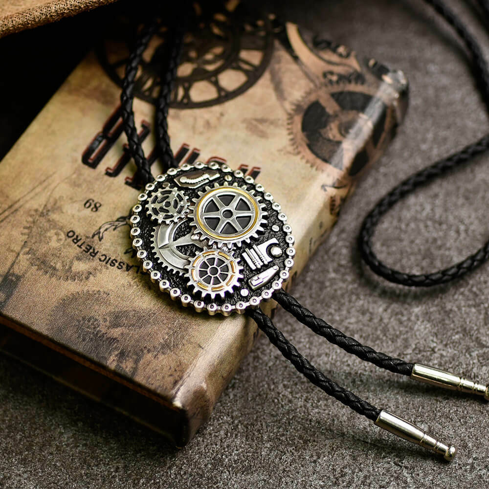 搖滾龐克機械齒輪 保羅領帶/BoloTie/美式領帶－快速出貨