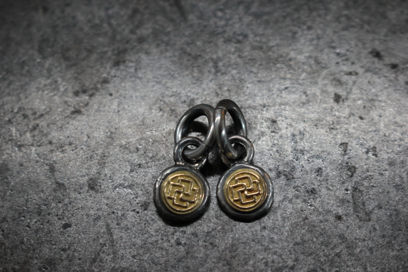 FCT-110 K18 circle luck cross metal