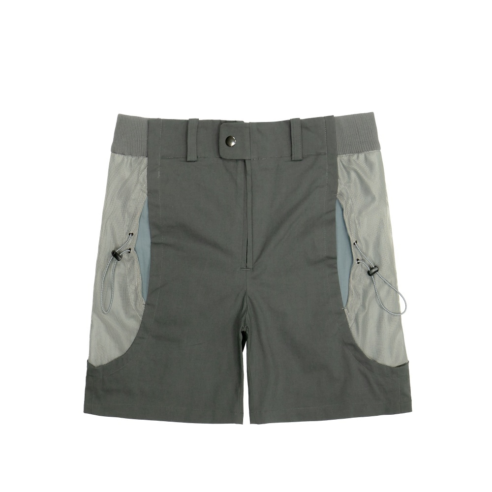 可束口袋短褲-灰