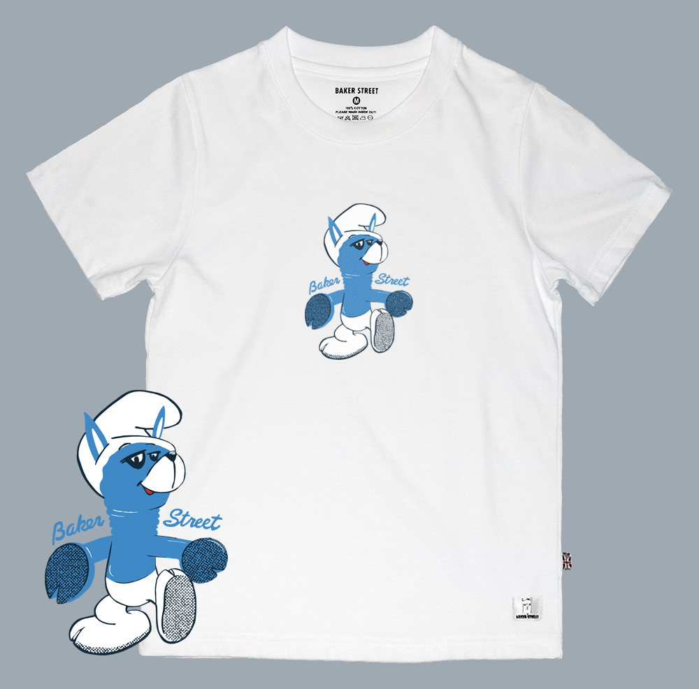 Blue little Alpaca 藍色小駝 童裝短T