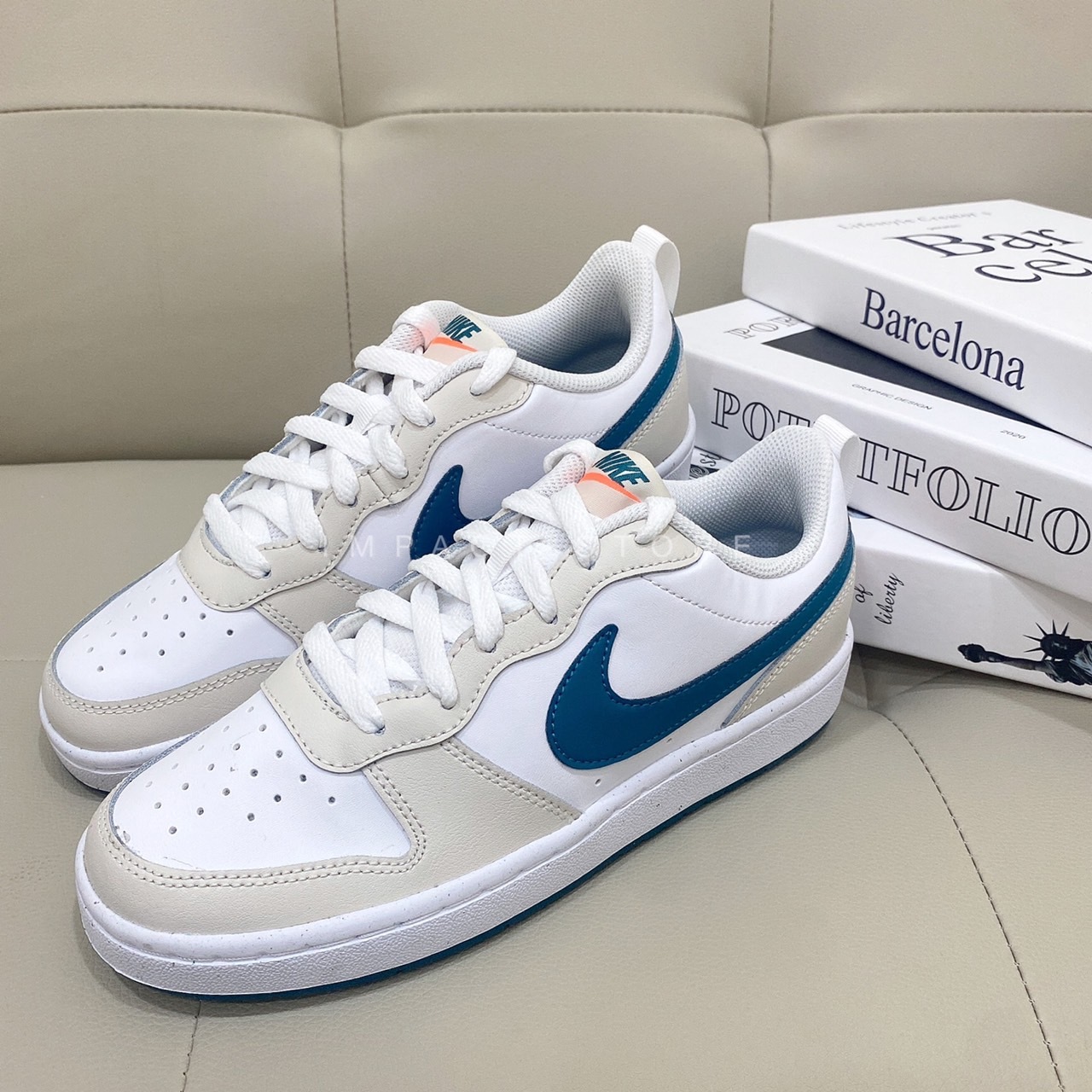 Nike Court Borough (GS) 白藍 奶綠 小Dunk BQ5448-017