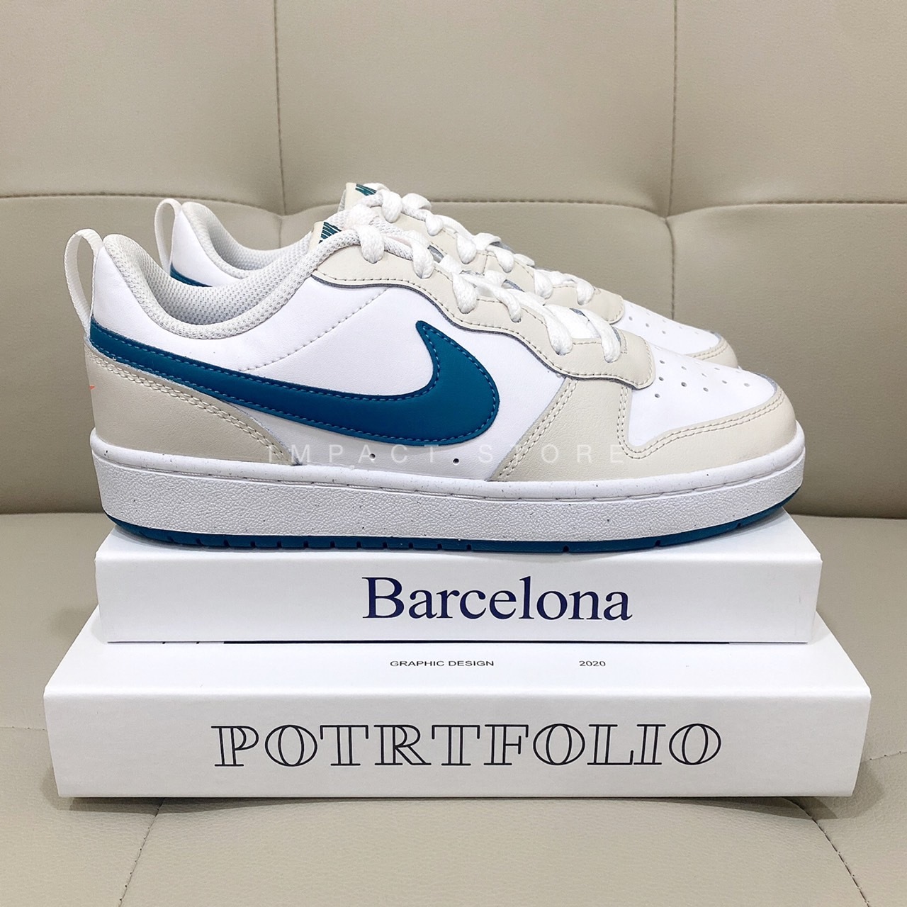 Nike Court Borough (GS) 白藍 奶綠 小Dunk BQ5448-017