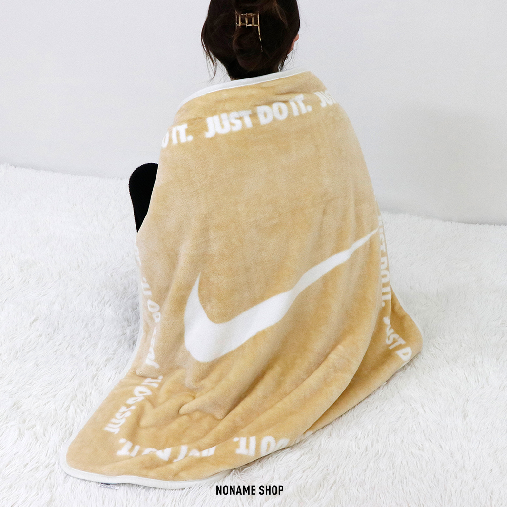 NIKE NSW BLANKET 大勾 保暖 絨毛 毛毯 奶油黃