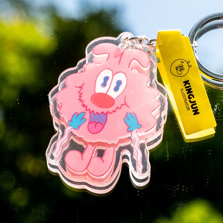 Kingjun｜絕版｜壓克力吊飾｜蠢兔B