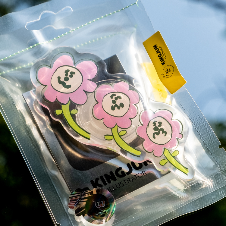Kingjun｜滴膠壓克力氣囊手機支架｜花花