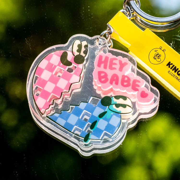 Kingjun｜壓克力吊飾｜愛心