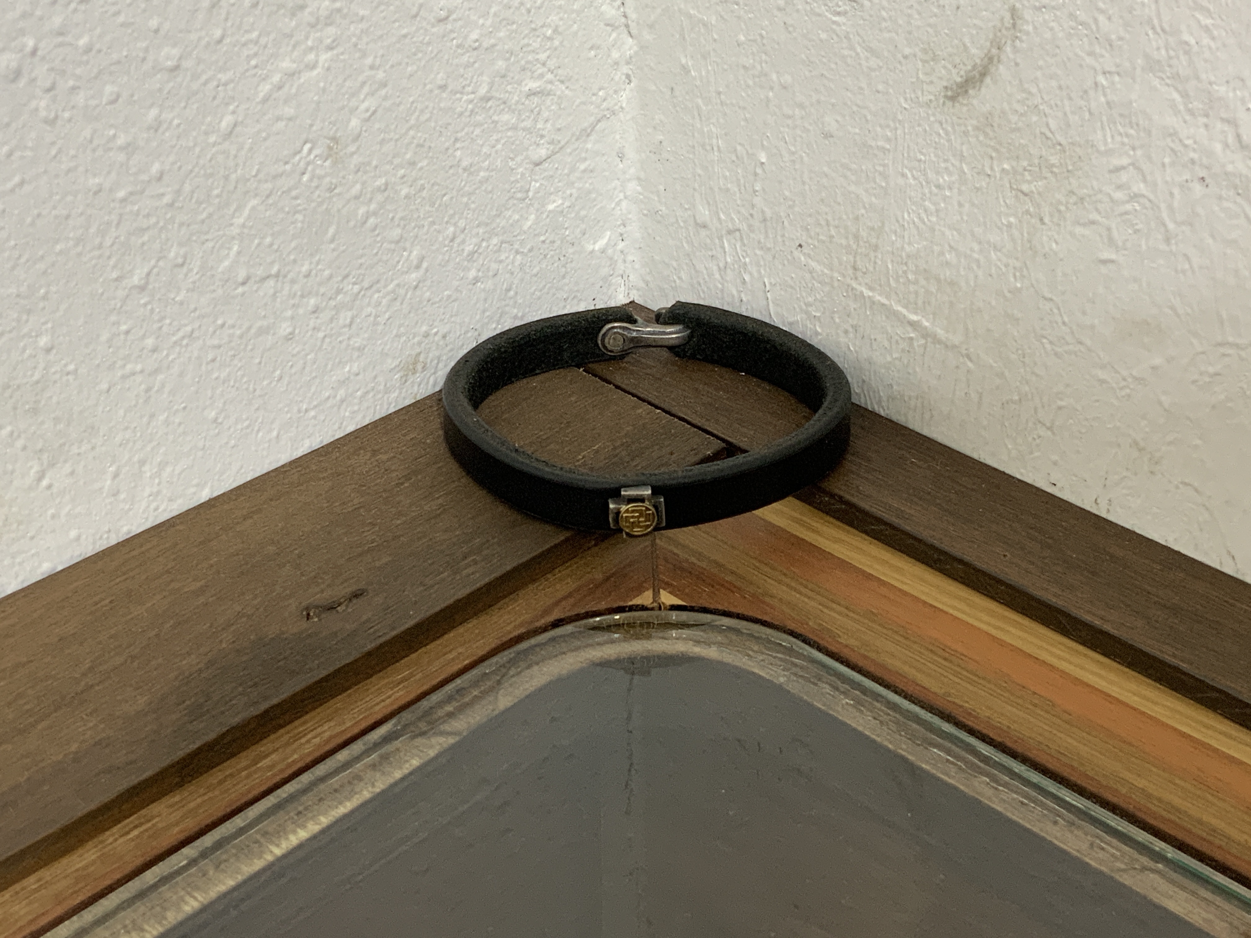 Special One-Off Leather Bracelet w/K18 CLC