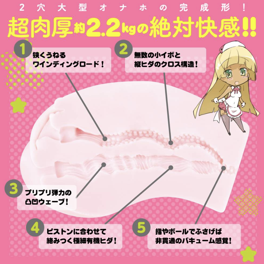 〔日本原裝進口〕EXE 任性彈穴 Puni Ana DX 肉感桃尻雙穴飛機杯 (ぷにあな DX) 2.2KG