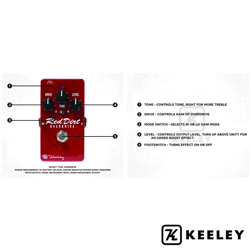 Keeley Red Dirt Overdrive 電吉他 破音 單顆 效果器