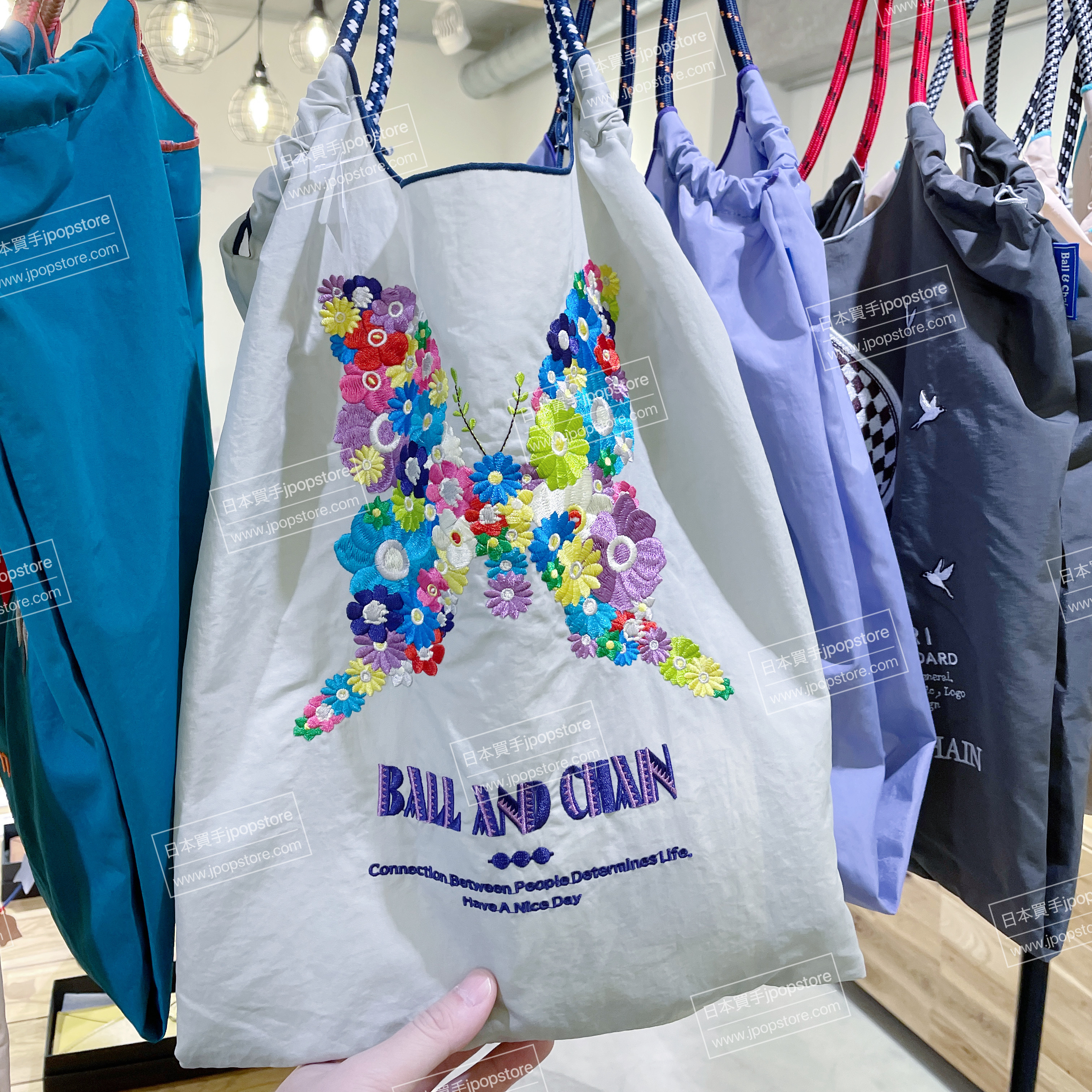 BALL&CHAIN F.BUTTERFLY 刺繡環保袋