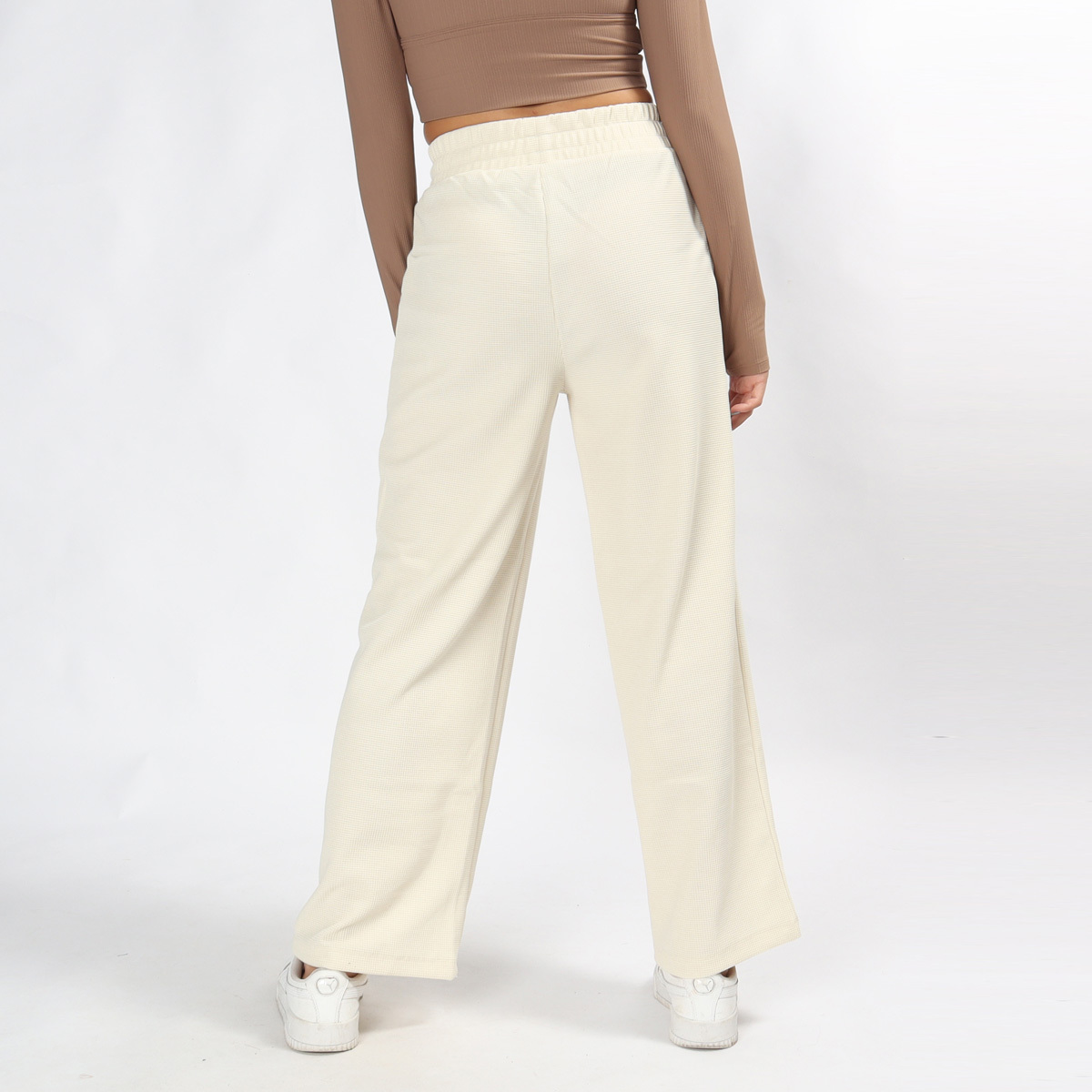 華夫格寬鬆休閒瑜珈/運動/機能褲*