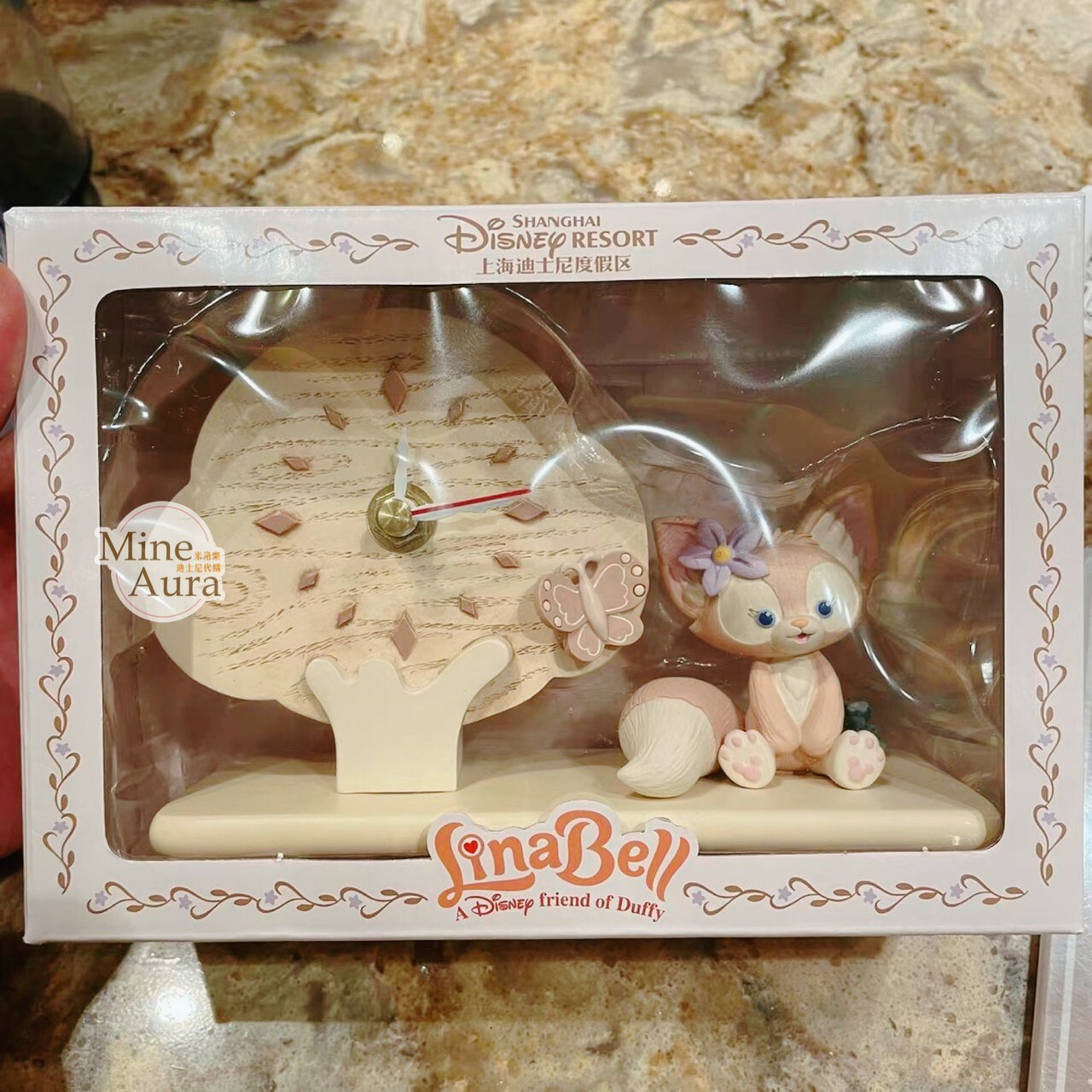 (限時特價) 玲娜貝兒 LinaBell 木質造型 時鐘 擺飾品 -上海迪士尼樂園