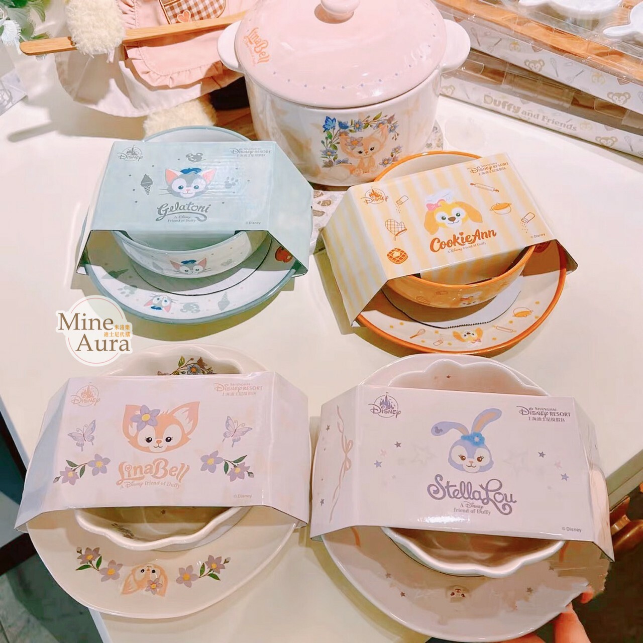 (現貨) 廚房系列 畫家貓 Gelatoni 碗+盤 餐具組 -上海迪士尼樂園