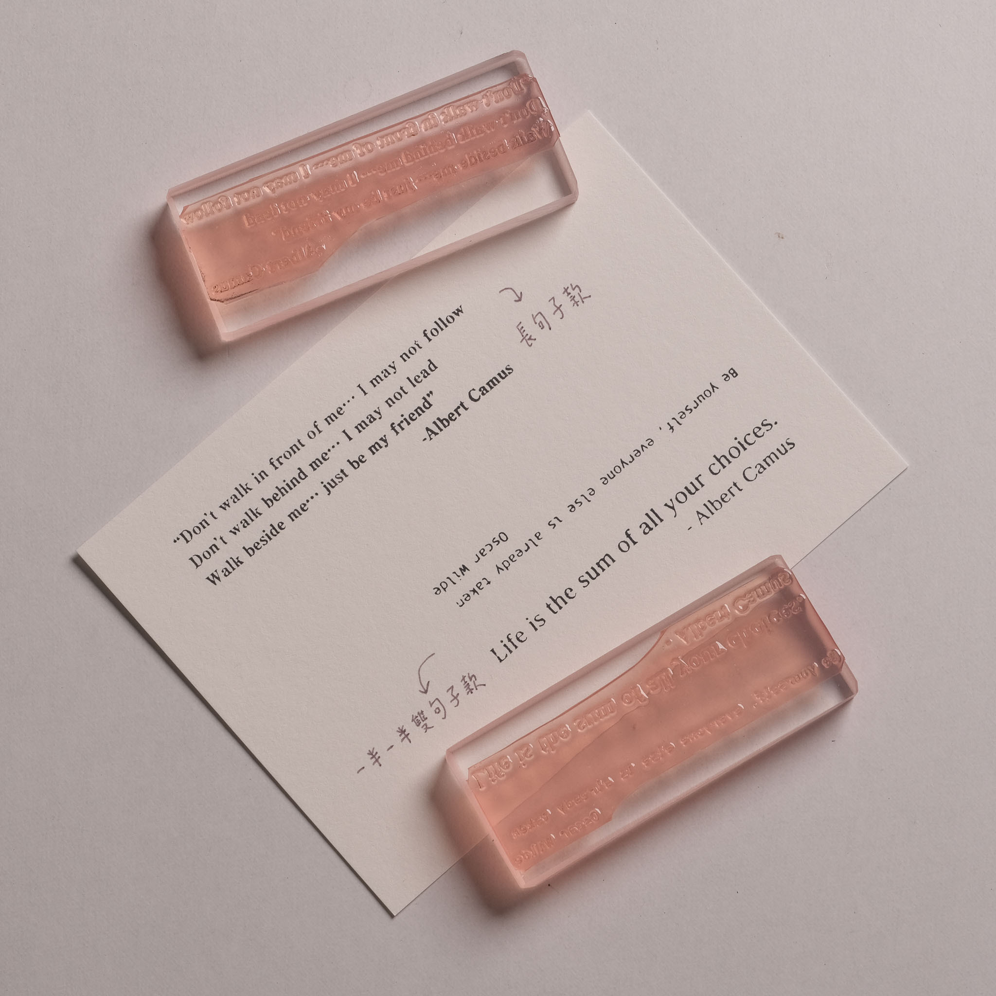 (售完即絕版) 拼貼點綴用歐文 膠版印章｜一分之一工作室 臺灣