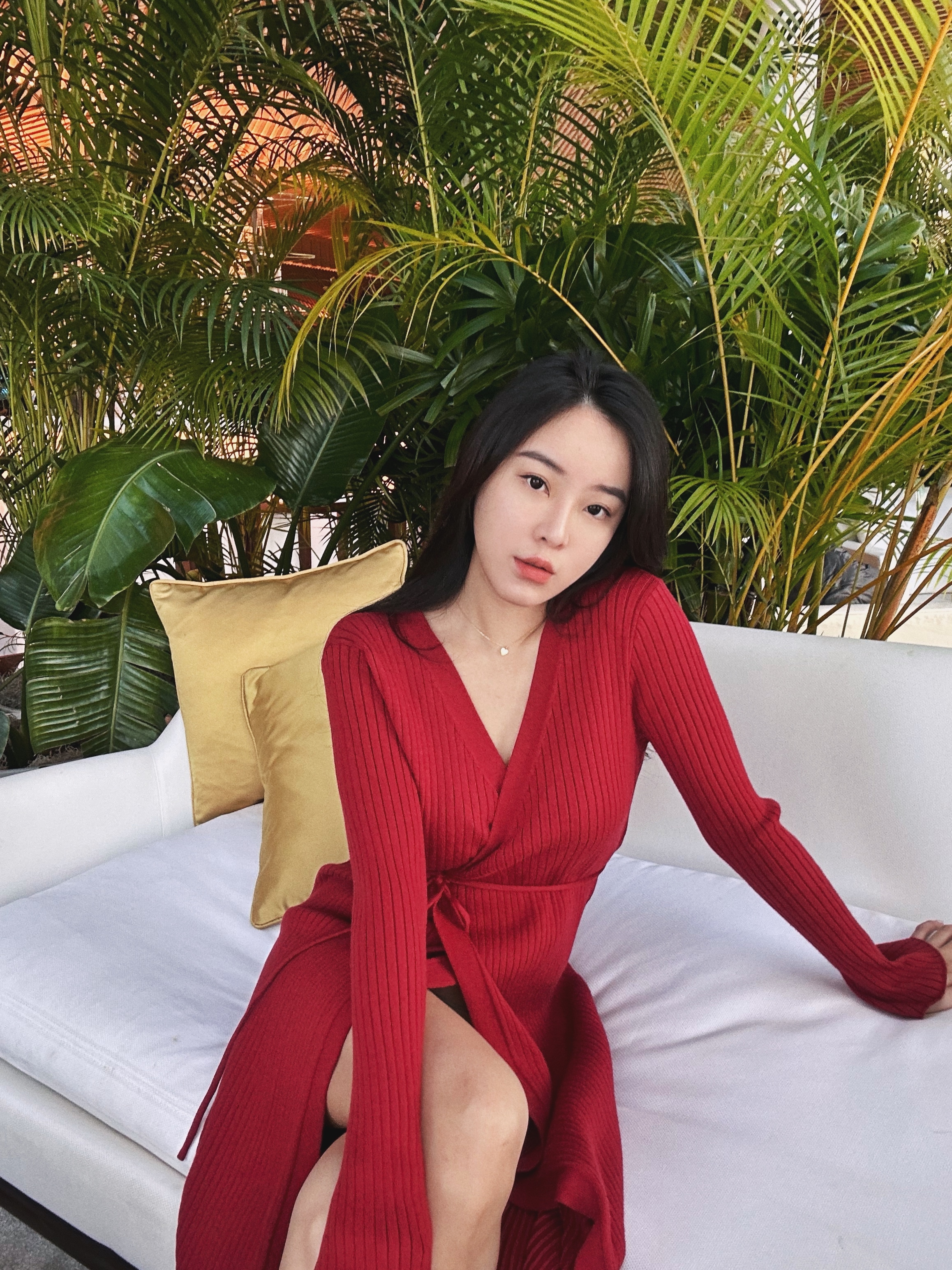 Ineffable 難以言喻的美 交疊綁帶針織洋裝