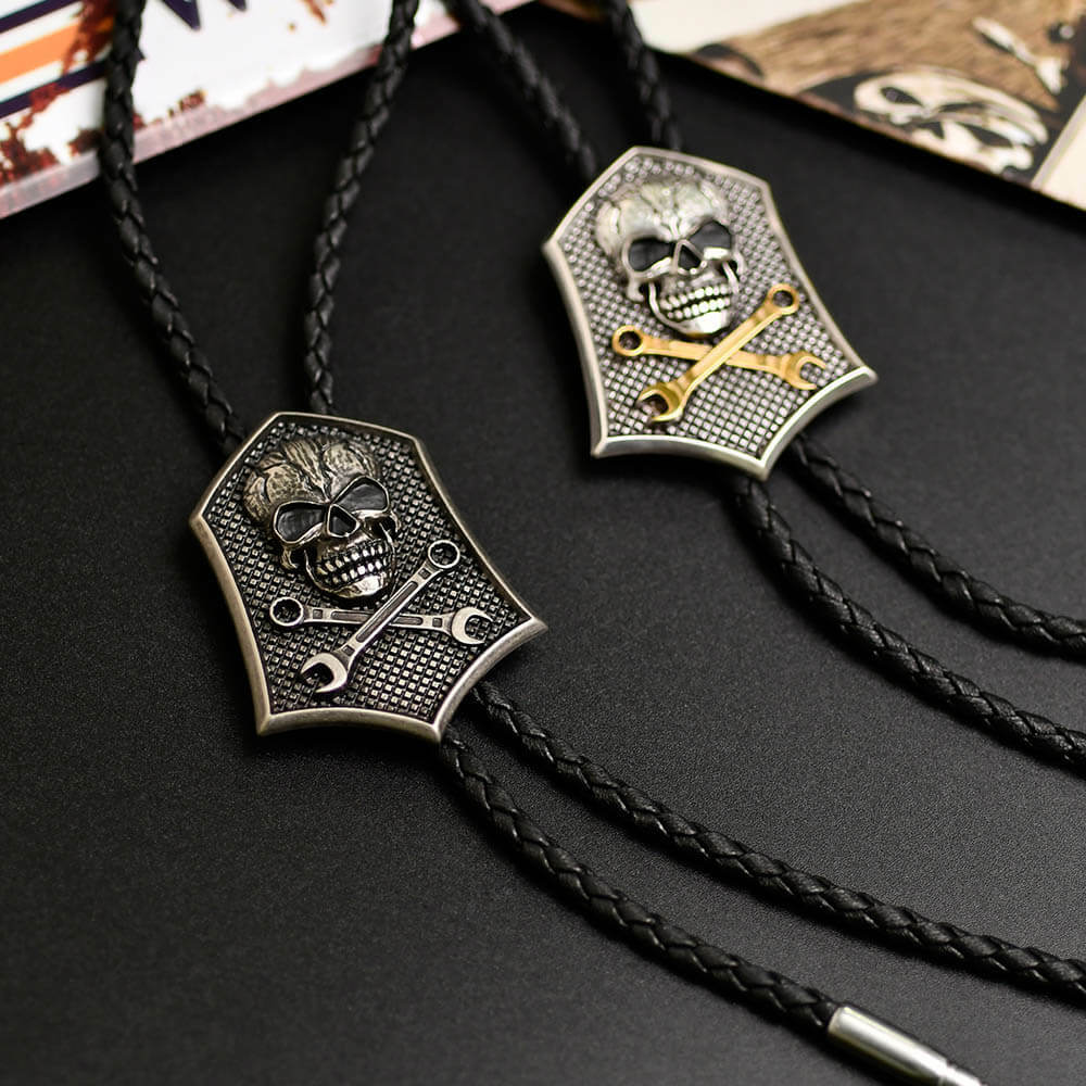 街頭率性搖滾骷髏 保羅領帶/BoloTie/美式領帶－快速出貨