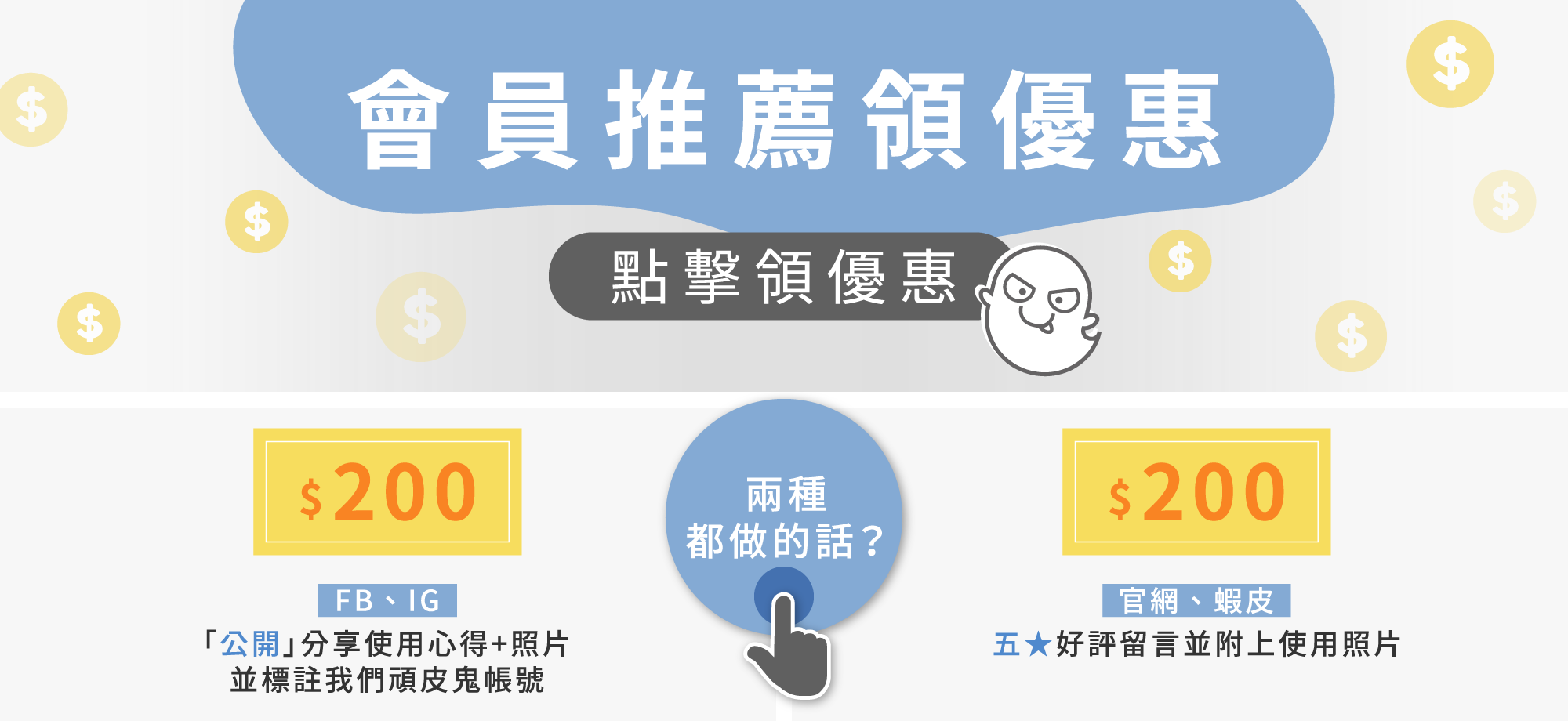 會員推薦-優惠券-折價券-折扣券-頑皮鬼