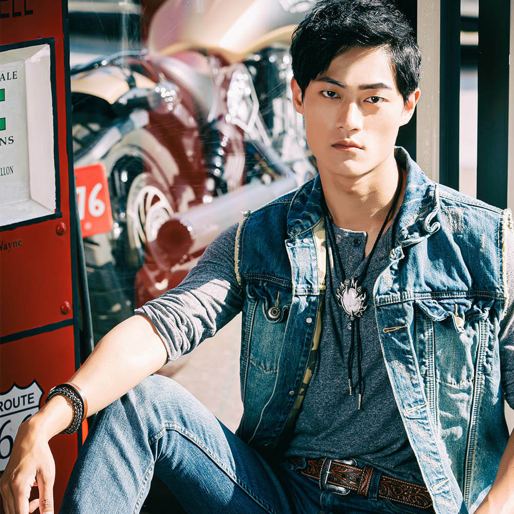 五行開運(金) - 鷹爪擒石白紋石 保羅領帶/BoloTie/美式領帶－快速出貨