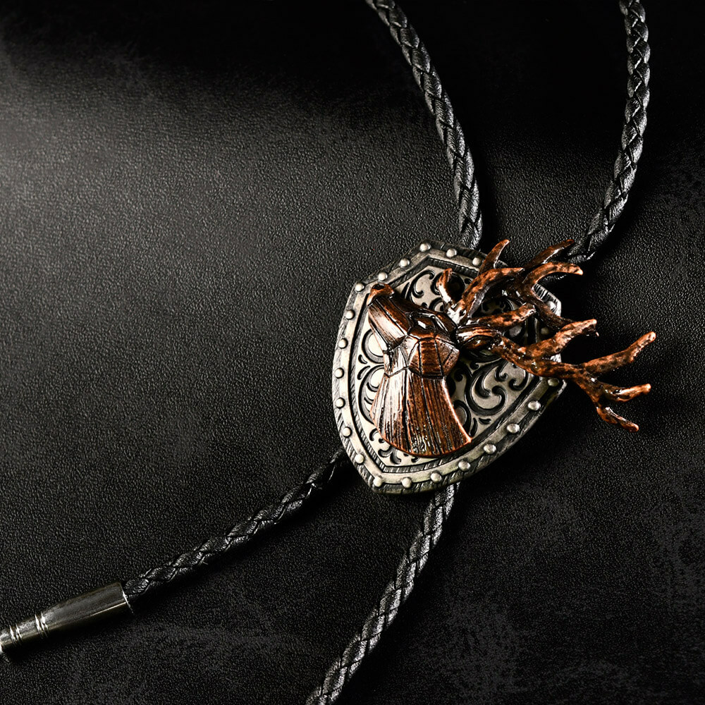 叢林麋鹿角盾款 保羅領帶/BoloTie/美式領帶－快速出貨