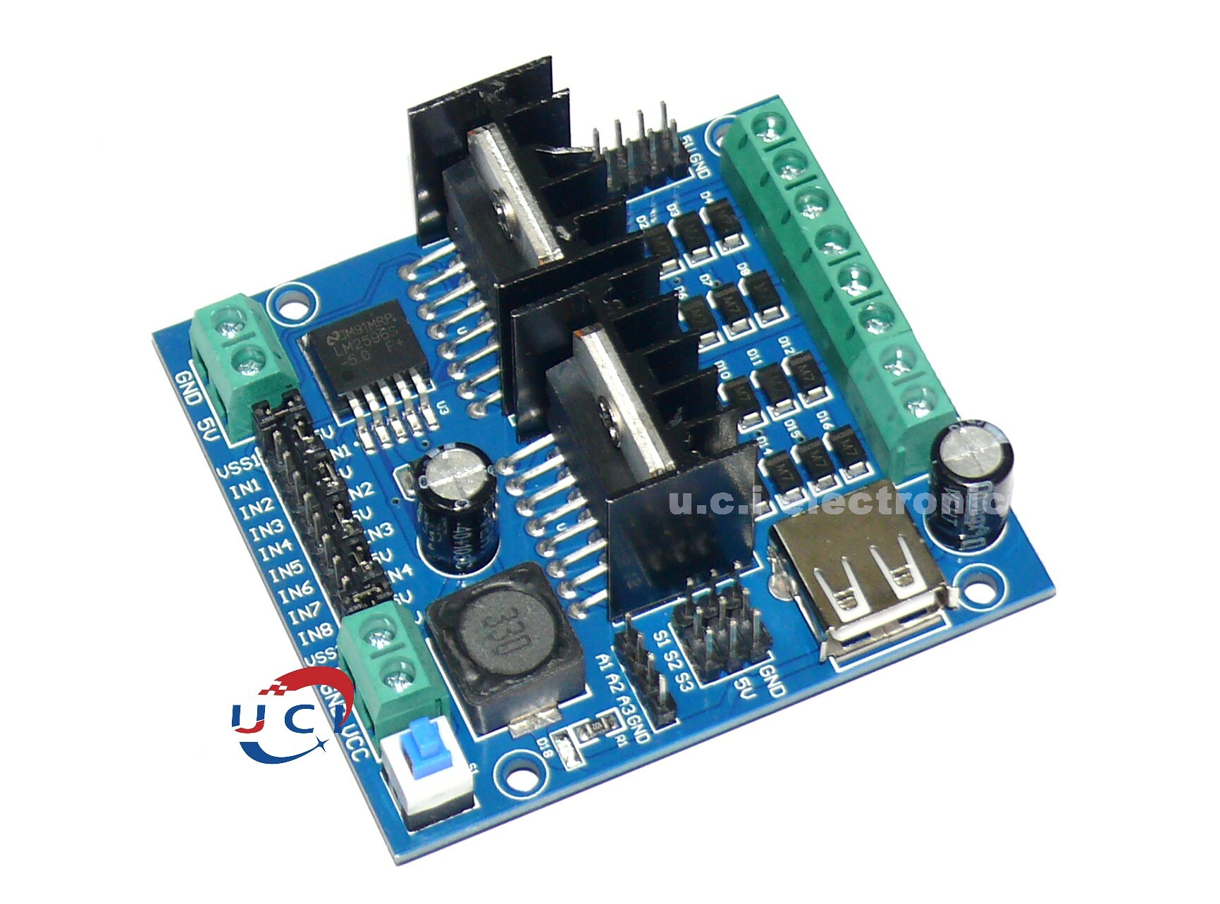 【UCI電子】 (W-2) 四路L298N電機驅動板模組 直流步進電機馬達小車 機器人 配件