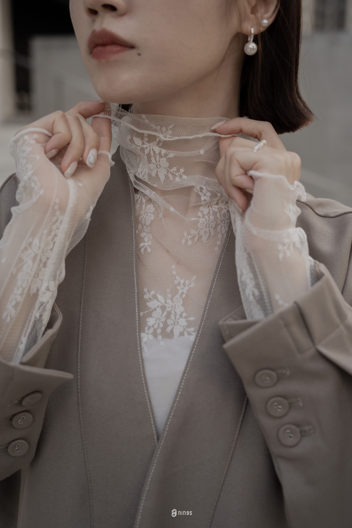 【現貨】NINES F/W DUET 透膚上衣 CPH3F16