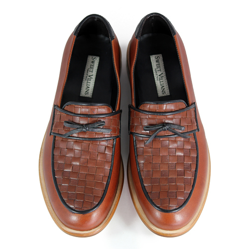 BlanketFlower M1096AA Brown Leather Loafers
