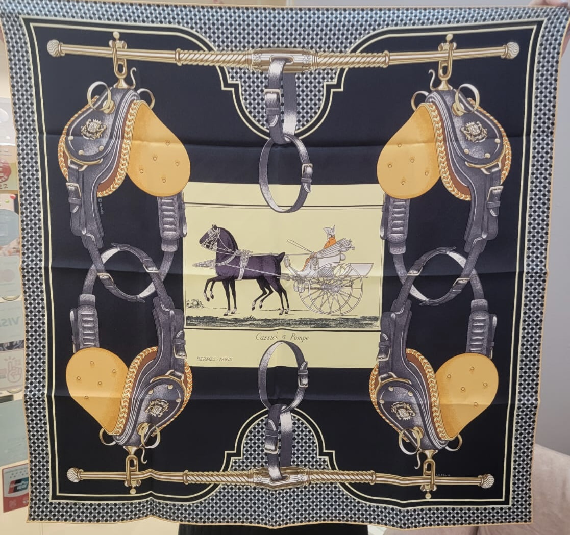 Hermes Carrick a Pompe scarf 70