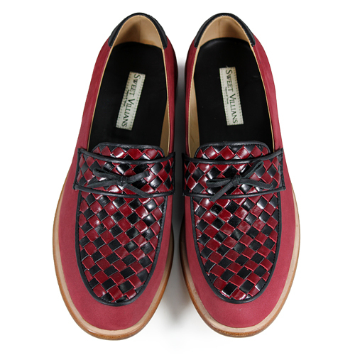 BlanketFlower M1096AA Burgundy Leather Loafers