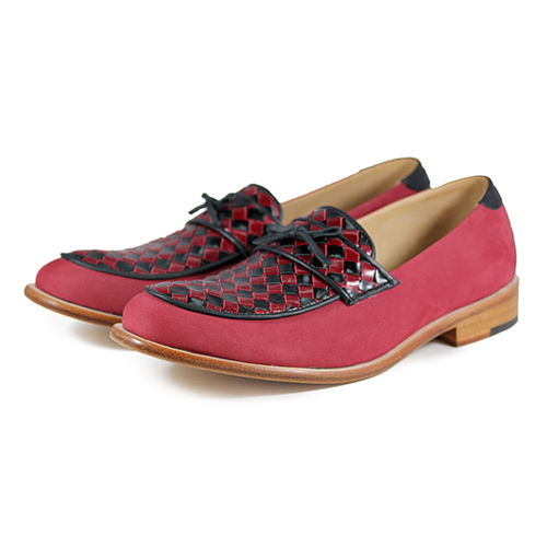 BlanketFlower M1096AA Burgundy Leather Loafers