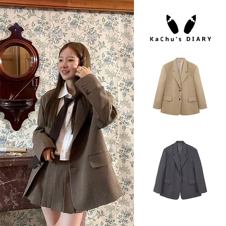 Korean S plaid blazer
