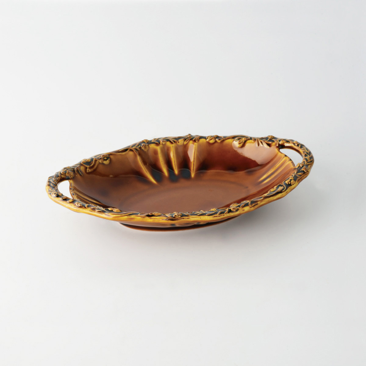 Fanette Oval Plate Caramel｜studio m'