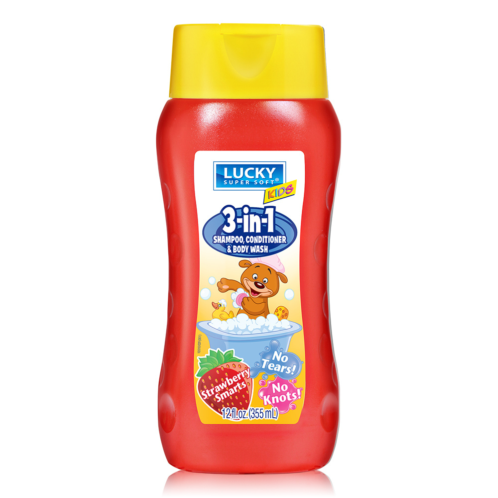 【Lucky Super Soft】兒童洗髮沐浴乳-草莓香氛12oz/355ml