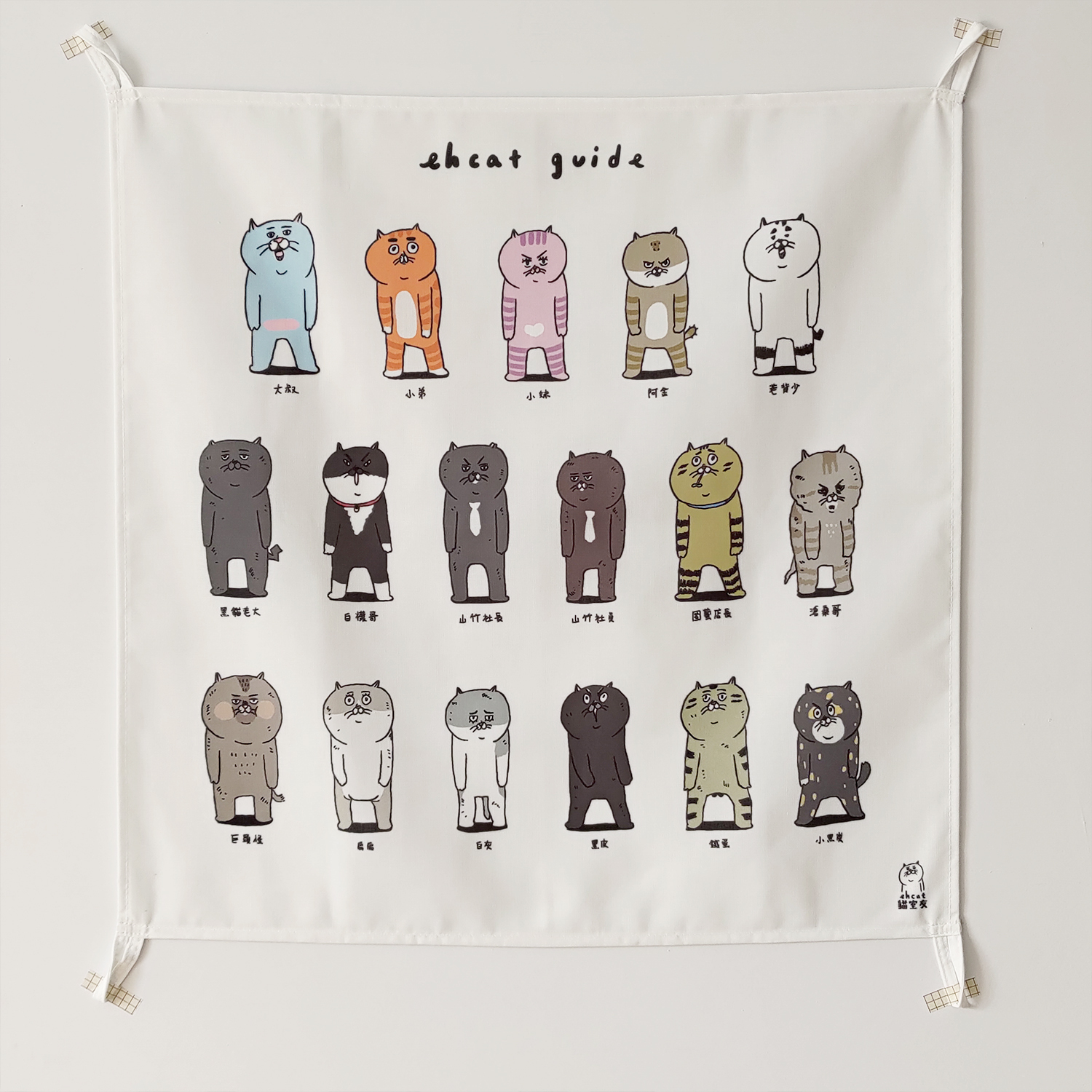 【ehcat貓室友】貓室友圖鑑布旗 2.0