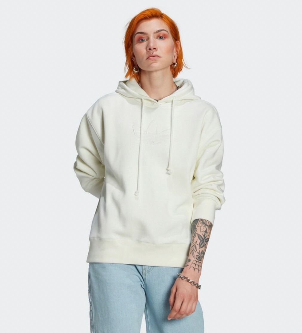 ADIDAS GRAPHIC HOODIE 女 連帽T恤 白 HM1636 Dec lu