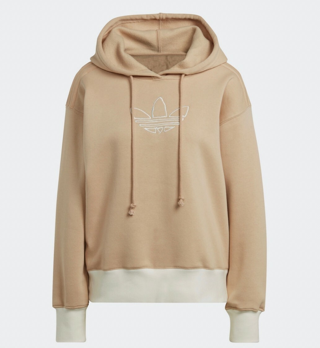 ADIDAS GRAPHIC HOODIE 女 連帽T恤 奶茶色 HM1637 Dec lu