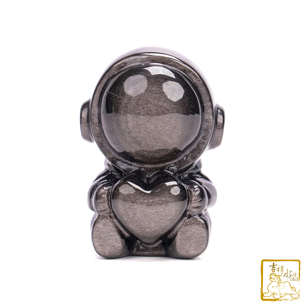 銀沙黑曜石太空人 防小人 / 兩尺寸可挑