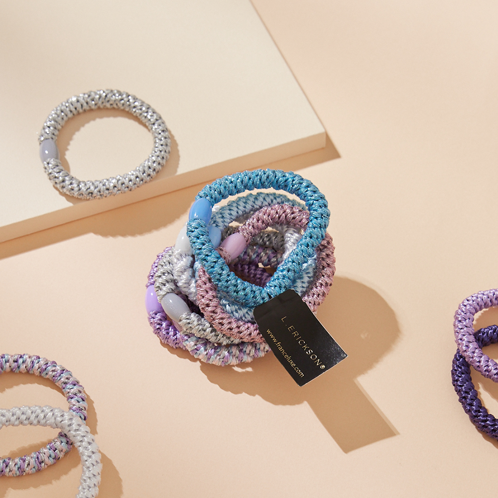 L. ERICKSON 彈力髮圈8入-粗版〈普羅旺斯〉