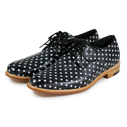 Snowdrop M1091 Polka Dots Leather Derby Shoes
