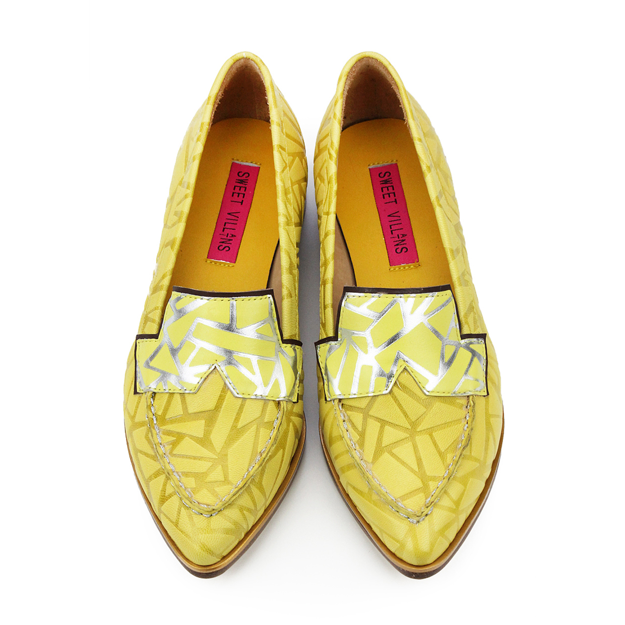 Je Suis Moi W1049 Yellow Leather Loafers