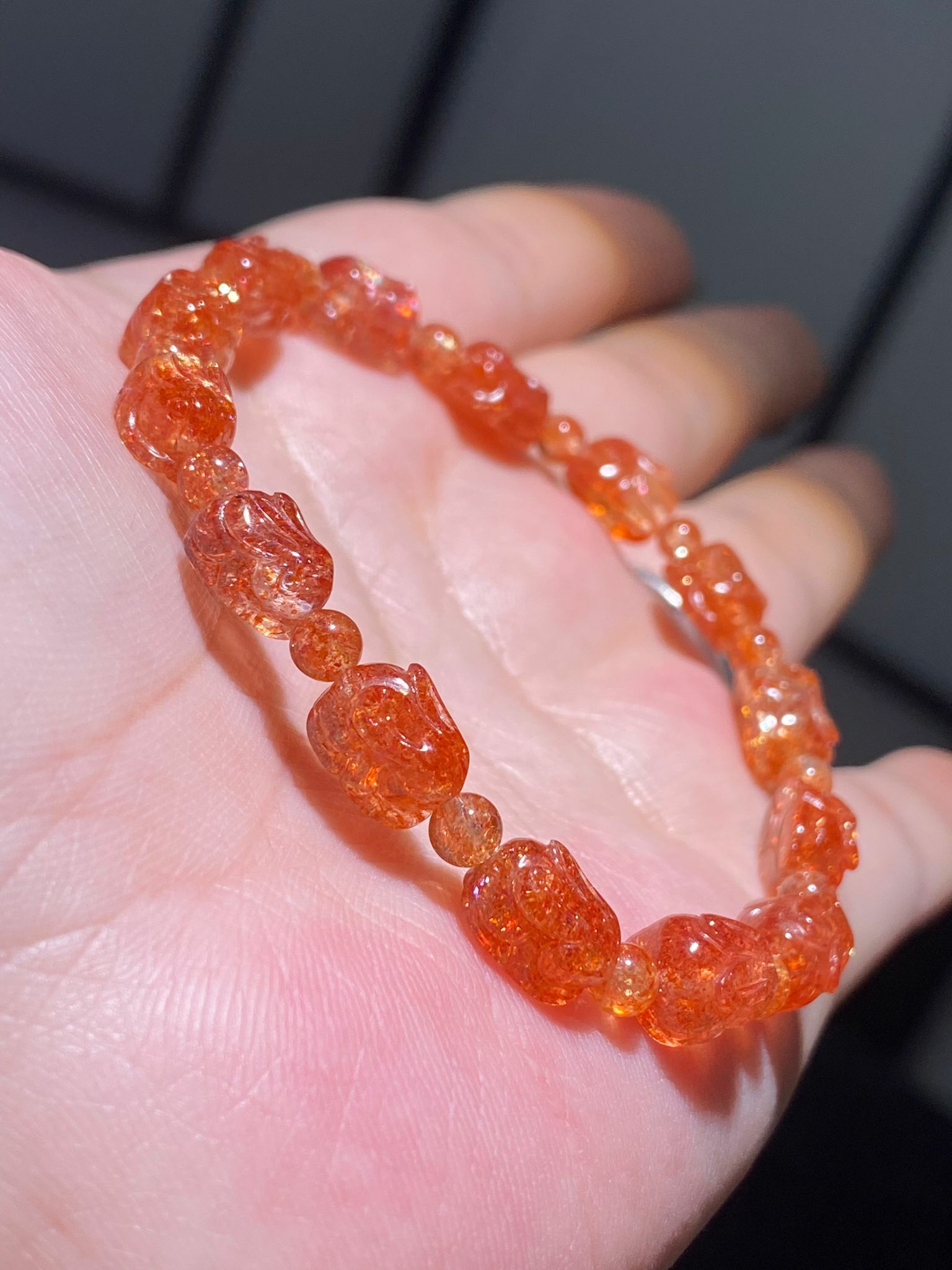 頂級金太陽草莓兔仔手串