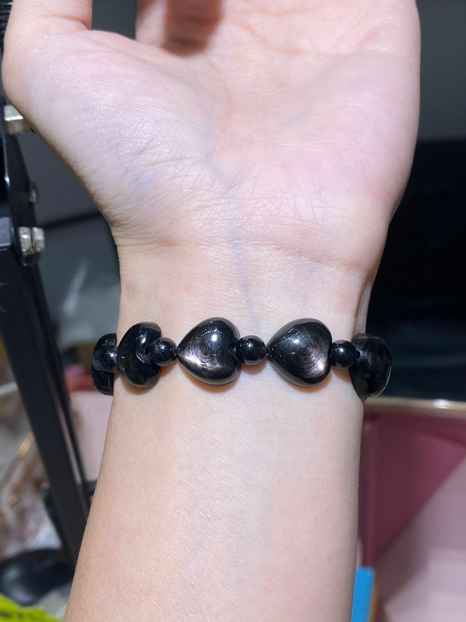 金運石心型手串