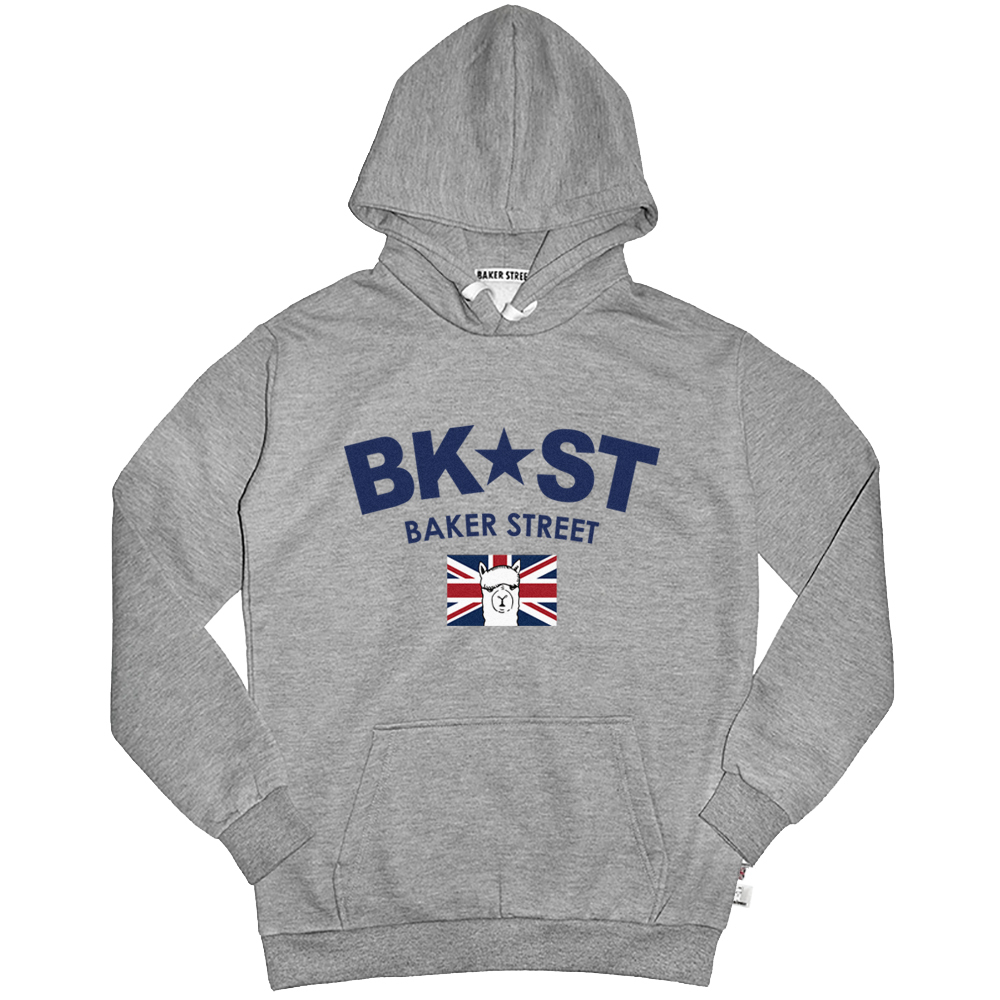 BK★ST 英國旗羊駝 高磅數長袖帽T