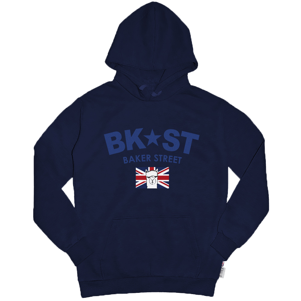 BK★ST 英國旗羊駝 高磅數長袖帽T