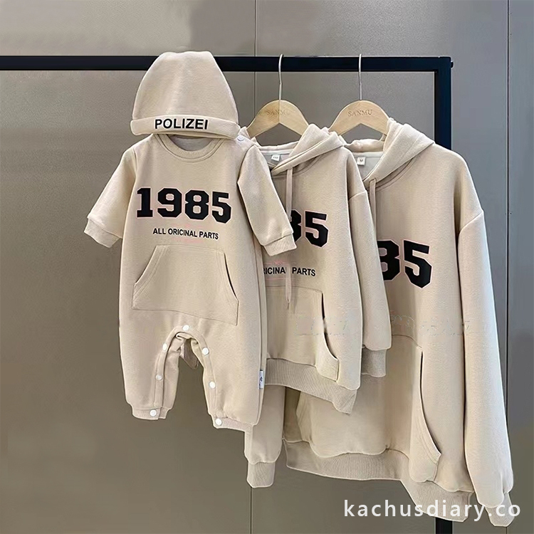 1985 Hooded Parent-child outfit