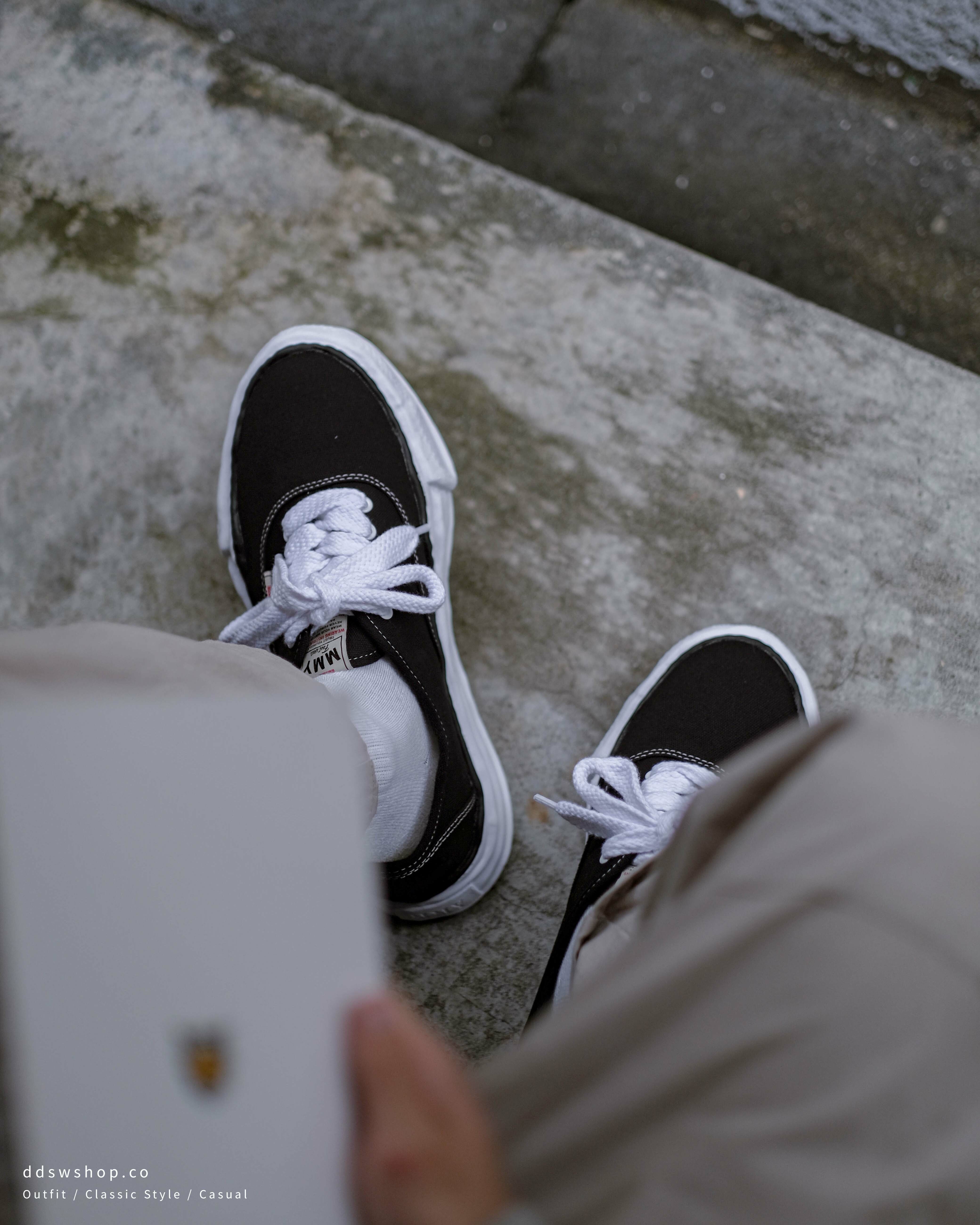 Maison Mihara Yasuhiro MMY "BAKER" OG Sole 溶解鞋 三原康裕 帆布鞋 黑色