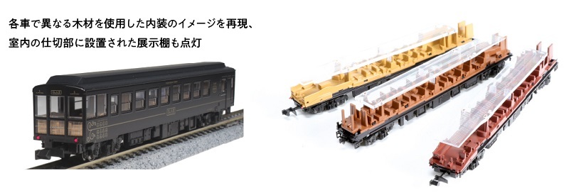 Kato 10-1728 N規 50系 700番代「SL人吉」特殊快速列車車廂, 三輛組