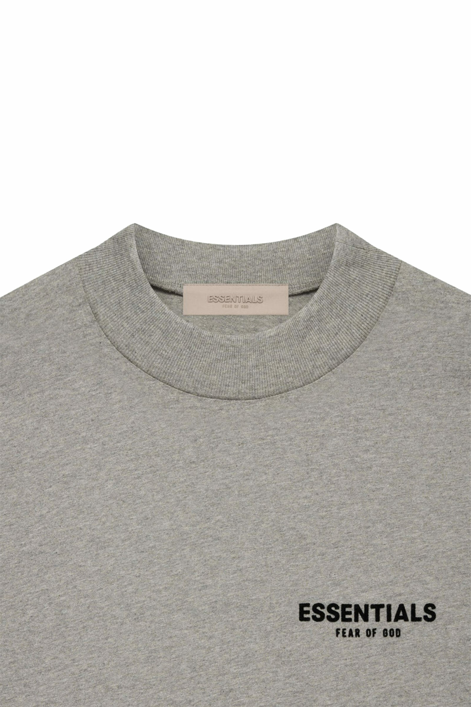 FOG Essentials Gray Flocked T-Shirt Oatmeal 短T 胸口立體LOG