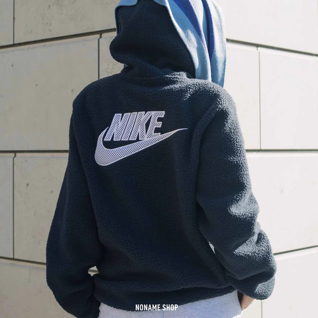 NIKE Hoodie 小勾 刺繡 羊羔毛 連帽 長袖 兩色 (男款)
