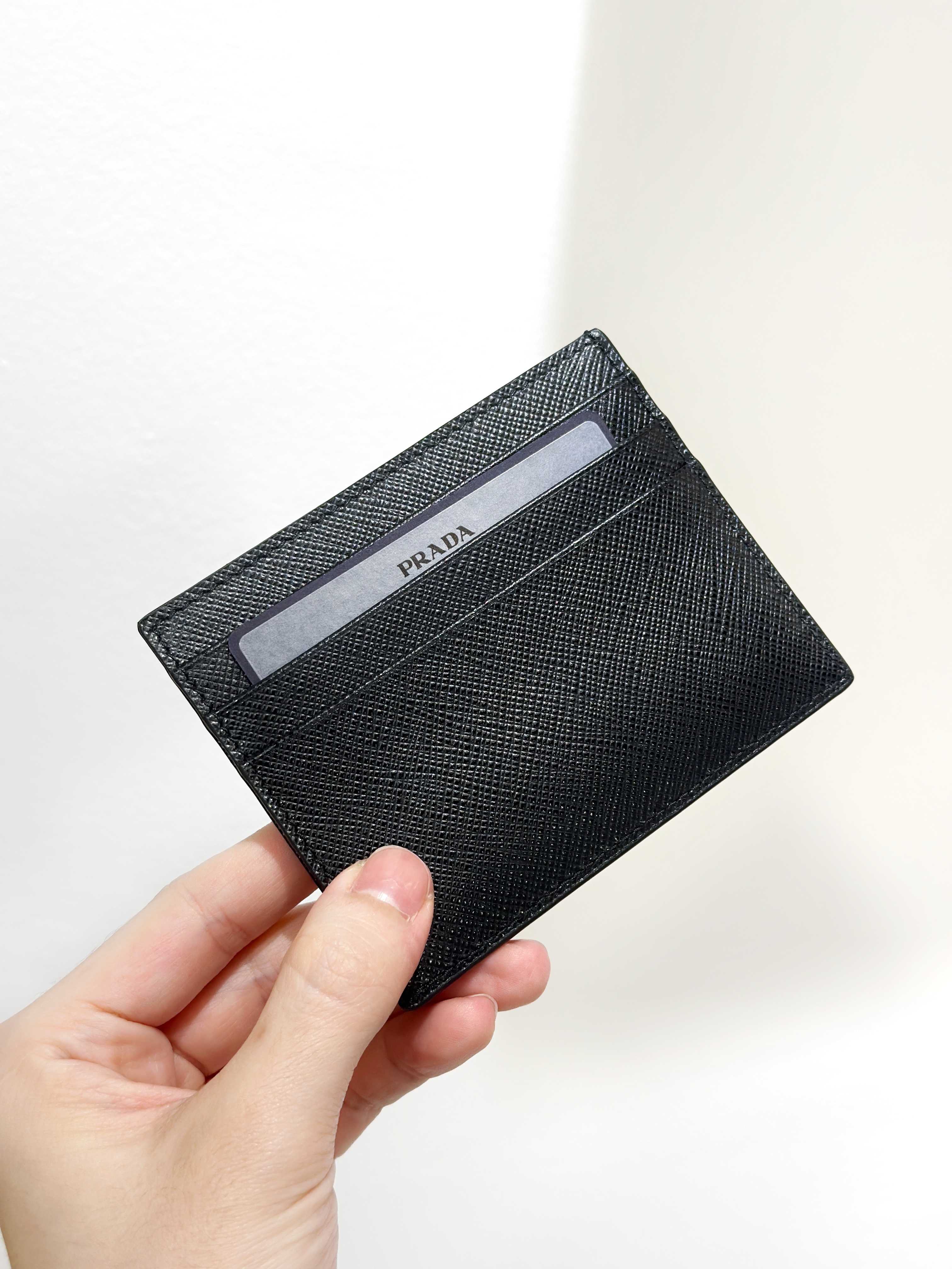 PRADA Saffiano Leather Cardholder with L-Opening